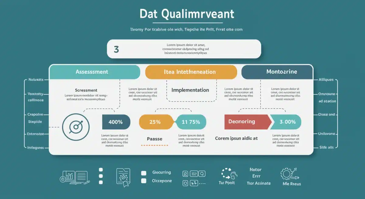 3-month data quality improvement plan timeline with key milestones and metrics for e-commerce.