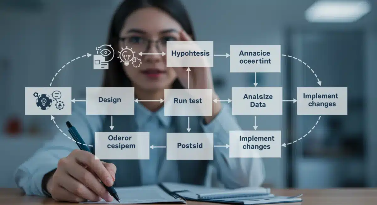 Flowchart illustrating the systematic process of A/B testing in e-commerce.