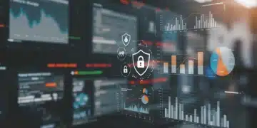 Fraud Detection in Digital Sales: 2025 Strategies for US Businesses Advanced fraud detection dashboard for digital sales in 2025, showing data analytics protecting online transactions for US businesses.