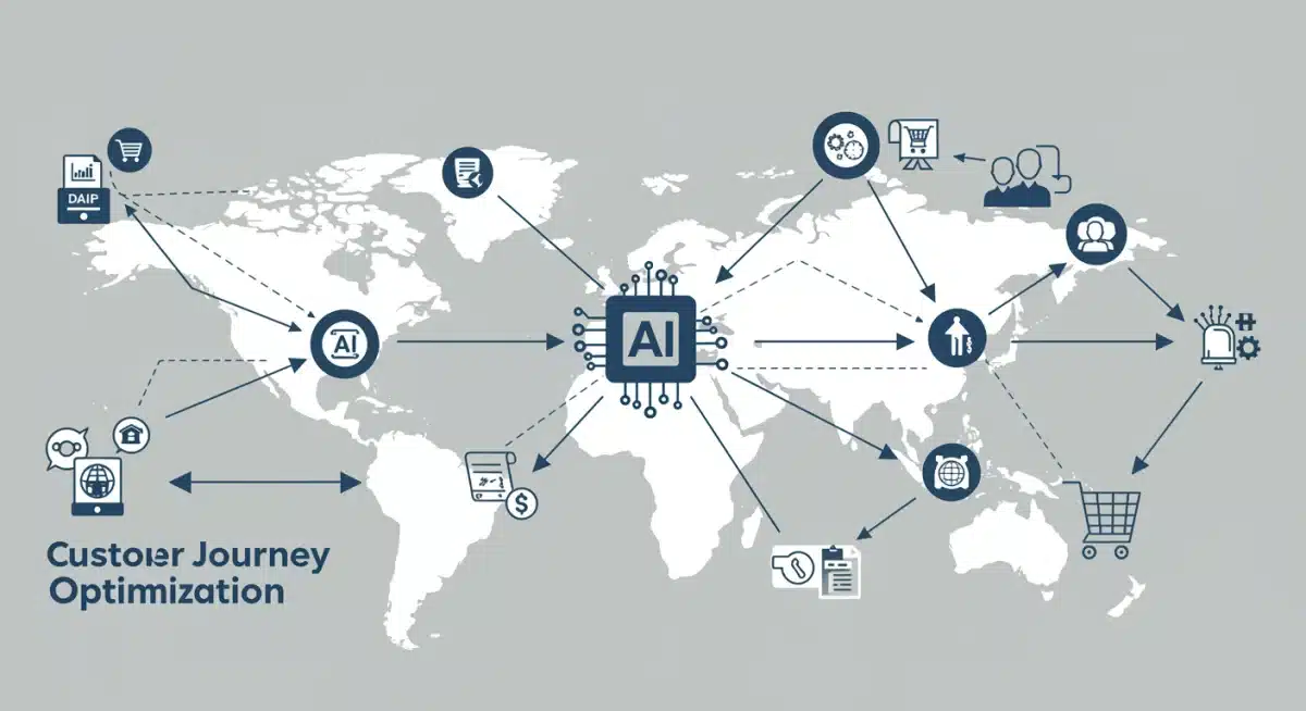 AI algorithms optimizing customer journey and data flow for e-commerce personalization