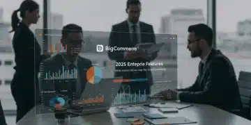 BigCommerce enterprise dashboard showing cost savings and efficiency metrics for 2025