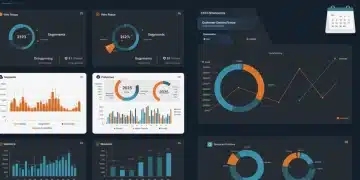 Digital dashboard showing CDP analytics for targeted campaigns