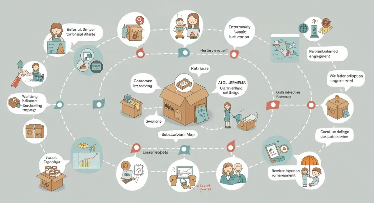 Customer journey map for subscription box service