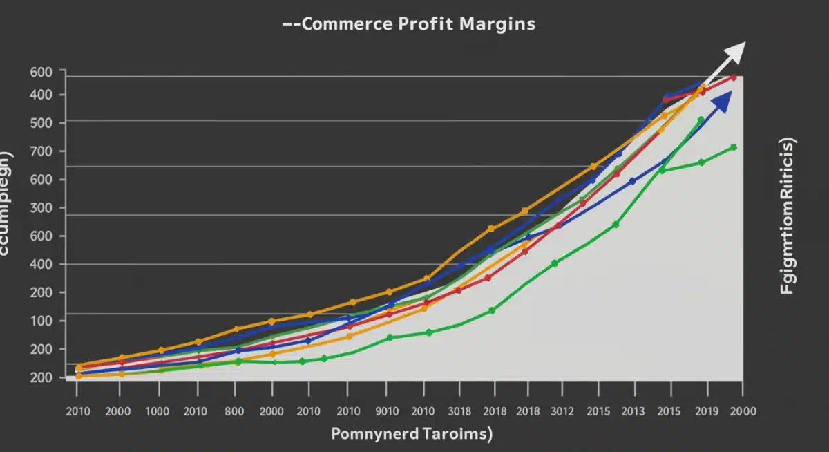 Graph showing increased e-commerce profit margins with dynamic pricing