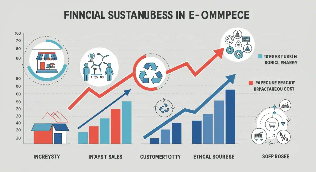 Infographic showing financial benefits of sustainable e-commerce practices