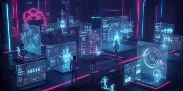 Metaverse E-commerce: Early Adopter Strategies for 2025 Futuristic metaverse marketplace with avatars shopping in virtual stores