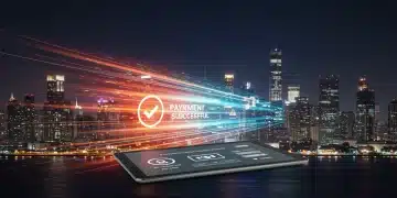 Shopify Plus Innovations 2025: 18% Faster Checkout for US Merchants Futuristic tablet displaying rapid e-commerce checkout, symbolizing Shopify Plus speed