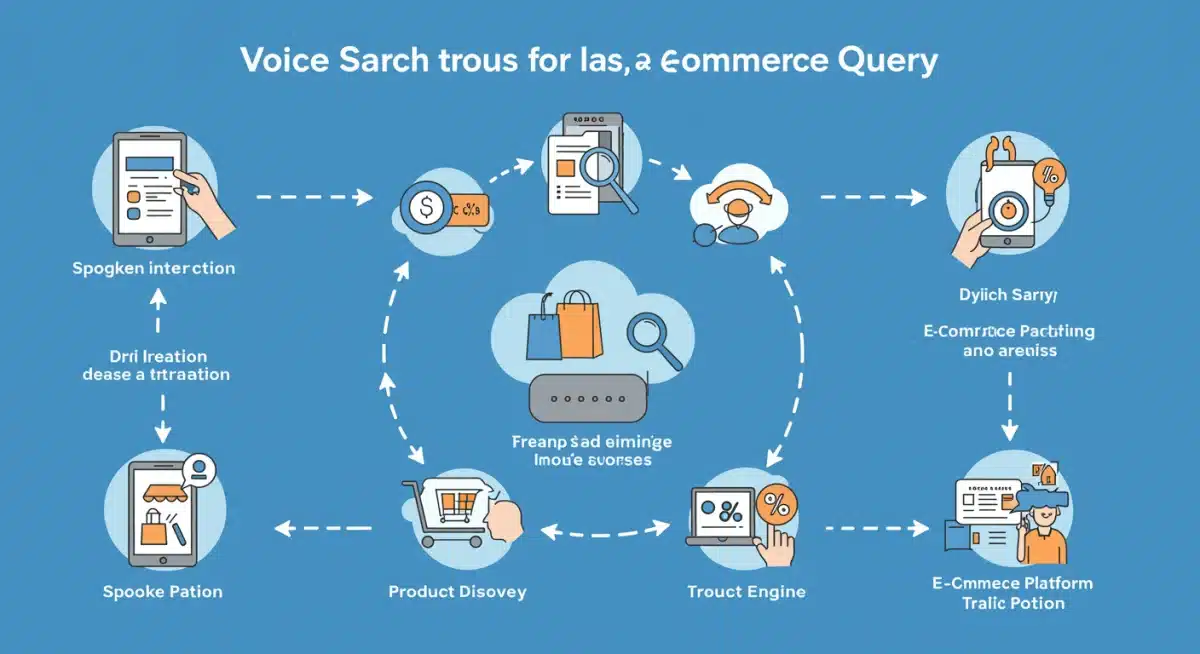 Voice search e-commerce user journey infographic